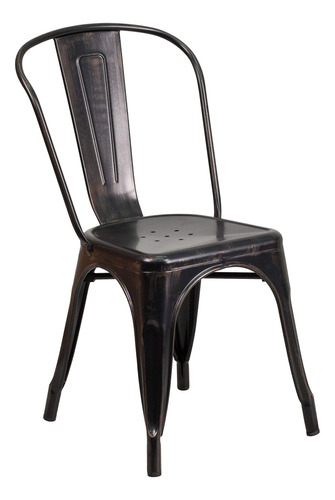 Flash Furniture - Silla Apilable De Metal Para Interior Y E.