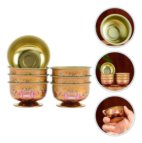 Cuenco De Agua Con Forma De Copa Sagrada Tibetana De 7 Pieza