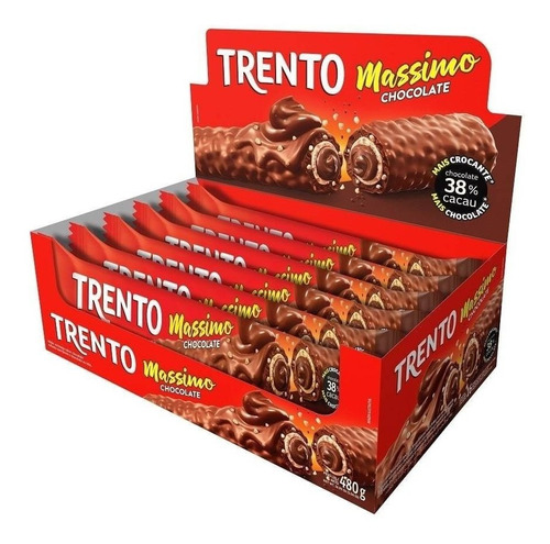 Chocolate Trento Massimo Caixa Com 16 Unidades 30g Cada 