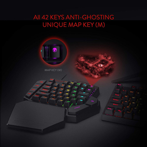 Imagen 6 de 8 de Redragon K585 Diti Teclado Mecanico Rgb Para Juegos Con Una