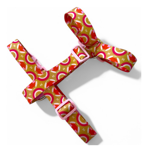 Arnes Pretal H Perro Regulable Premium Talle S M L Reforzado Fucsia Y Naranja M Golden Rose