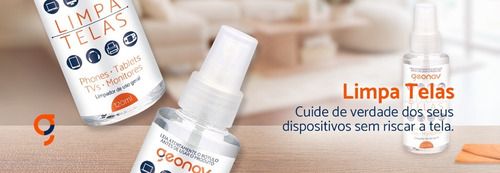 Imagem 5 de 5 de Limpa Telas Geonav Biotecnologia Orgânica 120ml Com Flanela