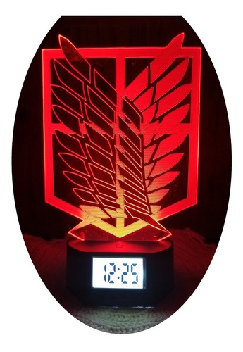 Lámpara Ilusión 3d Reloj Alarma De Insignia De La Legión 