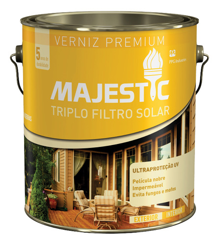 Barniz Madera Triple Filtro Y Antihongos Renner - 900 Ml