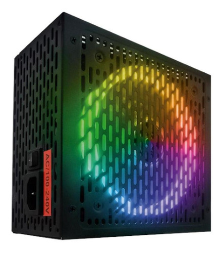 Fonte Atx 650w Rainbow Rgb Automatica Brx 80 Plus Bronze Cor Preto