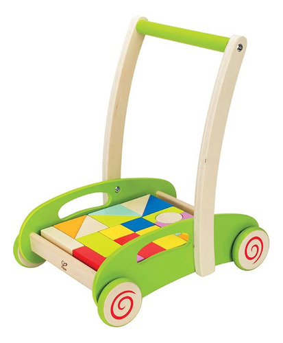 Juguetes De Arrastre  Block And Roll Cart -  Madera  Fr81jk