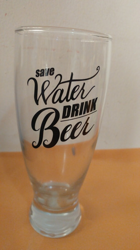 Vaso Save Water Drink Beer Edicion Retro Souvenir Bar (Usado)