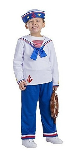 Traje De Marinero Niño - Tamaño Medio 8-10