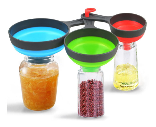 Embudo De Cocina Para Llenar Botellas, Embudos Plegables De 