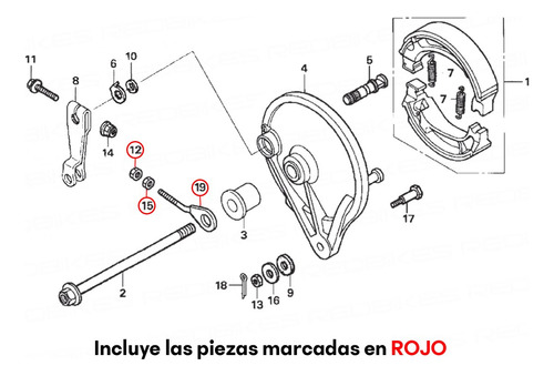 Tensor Estira Cadena Honda Biz 125 Original Con Tuercas R3