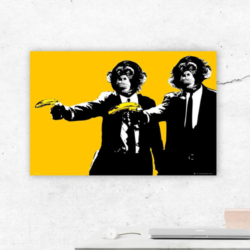 Poster Monkey Banana Gun Tipo Cartelera Pulp Fiction