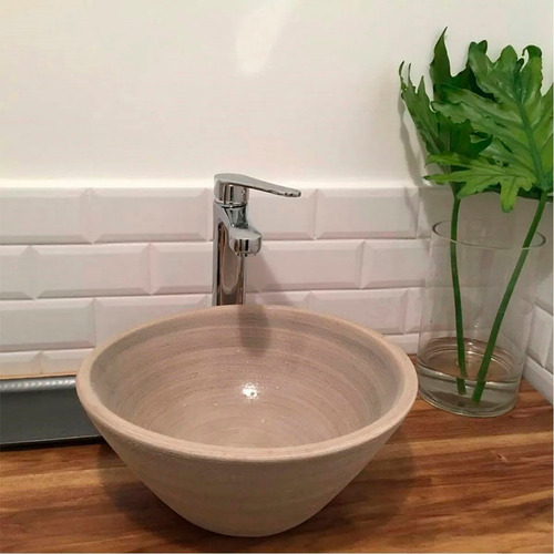 Juego Baño Griferia Bacha Moderna Vanitory Madera Lavatorio