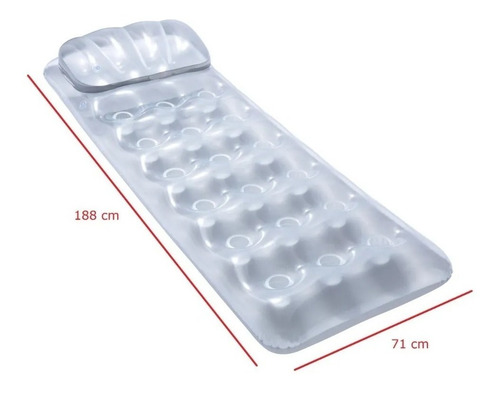 Imagen 2 de 10 de Colchoneta Inflable Bestway Metálica 188 X 71cm Pileta 43024