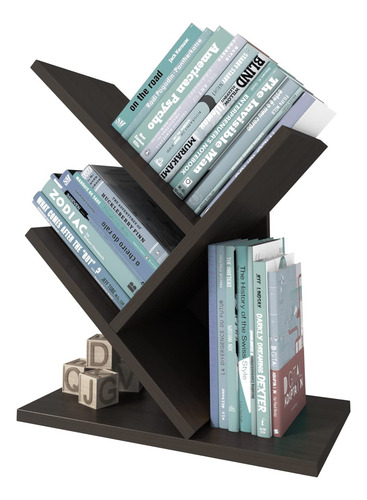 Estantería De Árbol De Libros De 3 Niveles Para Organización