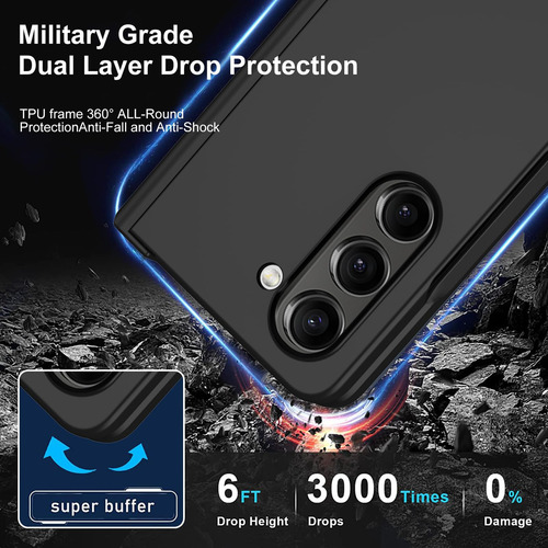 Muy Buena Funda Para Samsung Zfold5/6, Funda Protectora Para Uso Rudo, Micrófono Y Bolígrafo