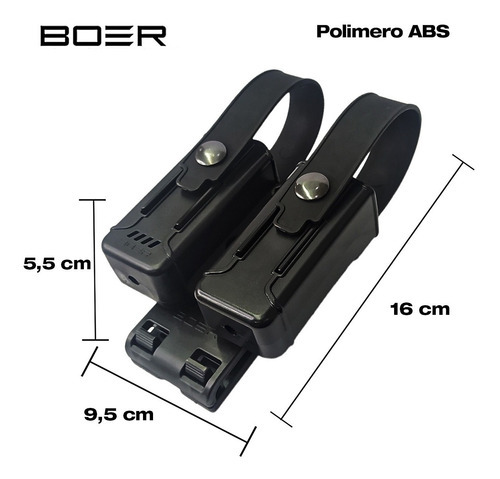 Funda Pistolera Boer Glock Porta Cargador Doble Muslera