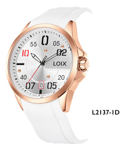 Reloj Hombre Loix® L2137-1 Blanco Con Oro Rosa