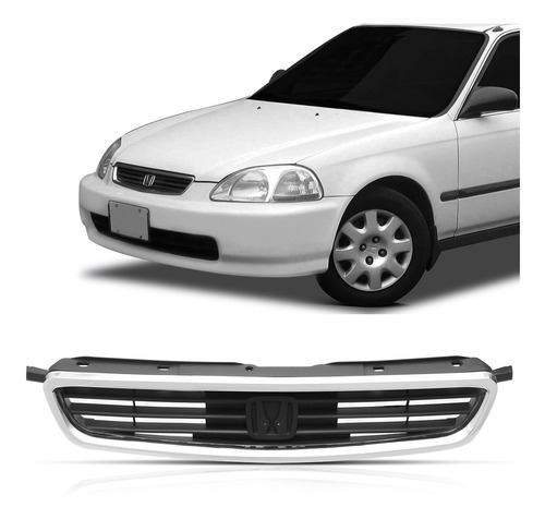 Grade Dianteira Civic Sedan 1996 1997 98 Com Moldura Cromada