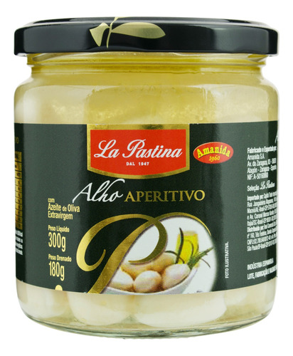 Alho em Conserva Aperitivo La Pastina Vidro 180g