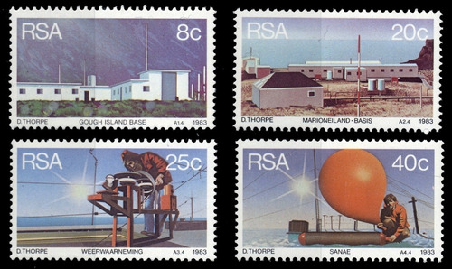 Meteorología - Estaciones - Sudáfrica 1983 - Serie Mint 
