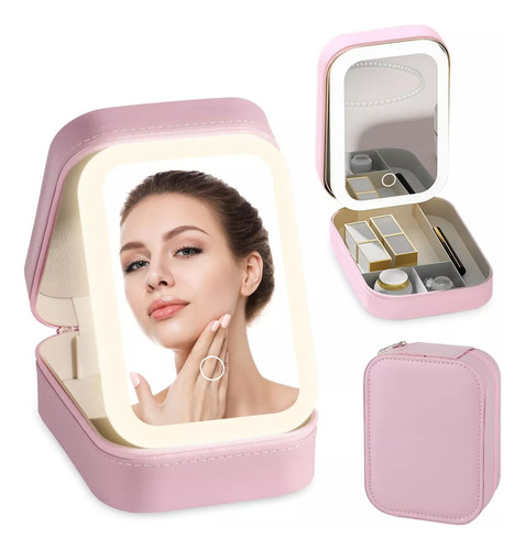 Estuche Para Maquillaje Con Luz Led Mavrik 14445 Espejo Desp