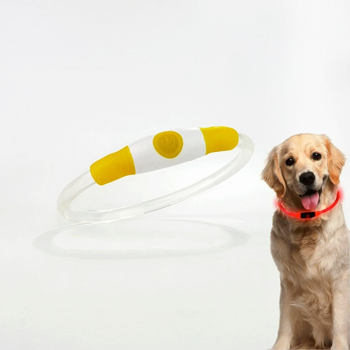 Collar Luminoso Perro Con Luz Led Recargable Usb Brillante