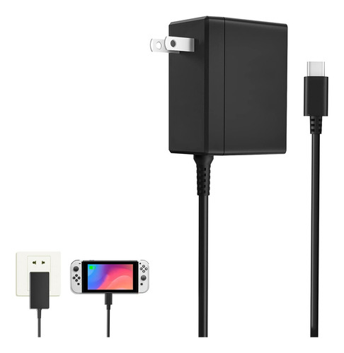 Cargador Rápido 15v 2.6a Para Consola N-switch O Lite 1.5m
