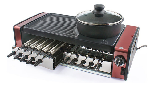 Plancha Eléctrica Multifunción For Pinchos, Olla Caliente,
