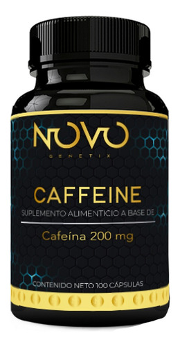 Suplemento Alimenticio 100 Capsulas Gel C/ Cafeina Novo