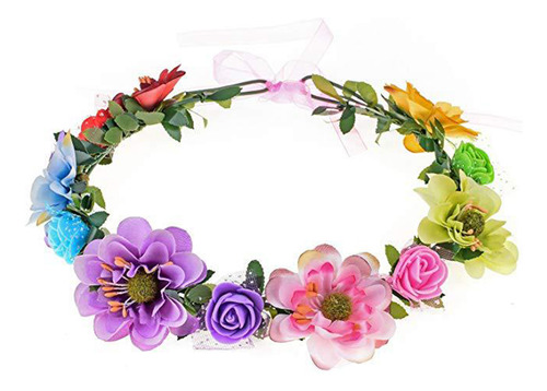 Diadema De Flores Para La Cabeza, Guirnalda, Corona, Fiesta