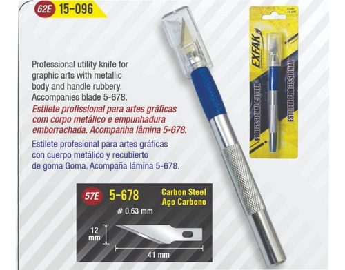 Imagem 4 de 4 de Estilete Precisão Bisturi Modelismo Artesanato + 10 Laminas