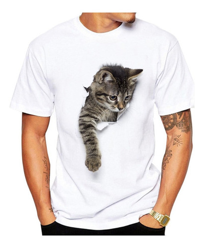 Envío Gratis Playera Gato Saliendo Todas Las Tallas Unisex