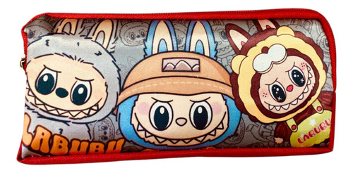 20 Lapicera Escolar Doble Cierre Labubu Surtido Colores Labubu