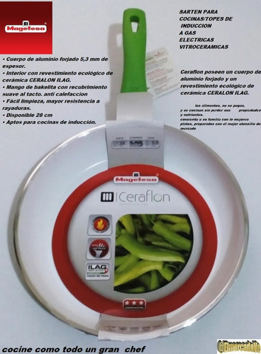 Sarten Para Cocinas De Inducción Magefesa, Ceraflon Cerámica