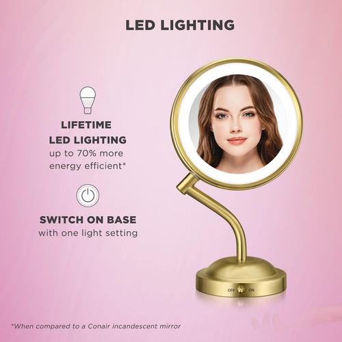 Espejo De Maquillaje Conair Con Luz Led Con Aumento De 1x/5x