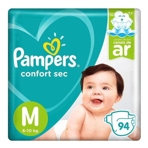 Fraldas Pampers Confort Sec Top Tamanho M 94 Unidades