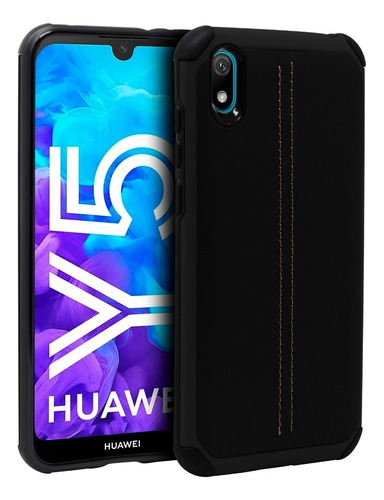 Funda Tpu Tipo Piel Para Huawei Y5 2019 Amn-lx3 Uso Rudo