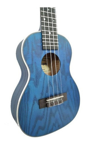 Ukelele Concierto Parquer Madera Fresno Azul Funda