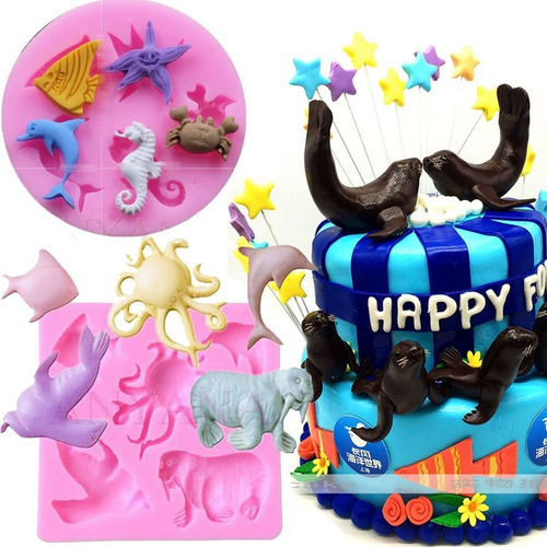 Mini Sea Creatures Summer Beach Theme Candy Molde De   ...