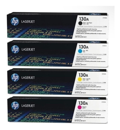 Kit 4 Toner Hp 130a Original Cf350a, Cf351a, Cf352a, Cf353a.