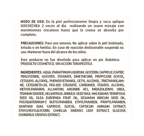 Crema Corporal Hidratante Para Diabeticos Goicoechea 1 L Neutra