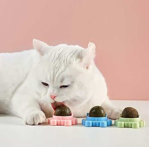 Bola de pelota Catnip Cat Herb Ball Lambe, interactiva, color azul cangrejo