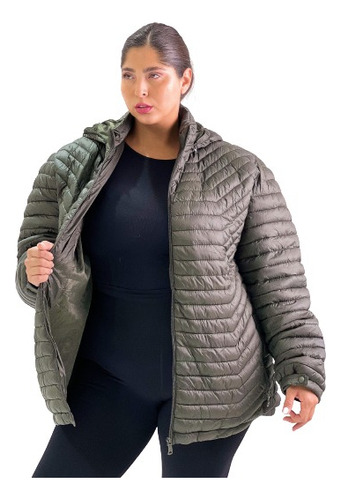 Campera De Abrigo Impermeable Entallada Mujer Talles Grandes