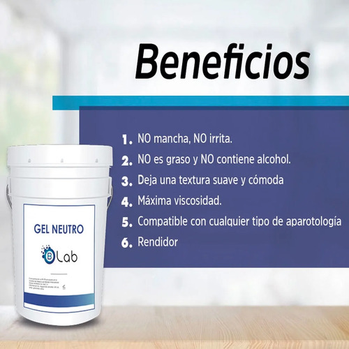 Imagen 2 de 7 de Kit Gel Conductor Hialurónico Neutro Reafirmante 1l Biolab