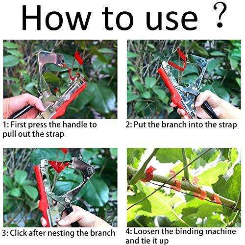 Cxz Plant Vine Tying Maquina Tapener Tool Red Garden