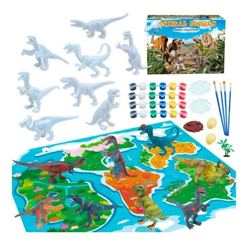  Dinosaurios Para Pintar Con Manta De Juego