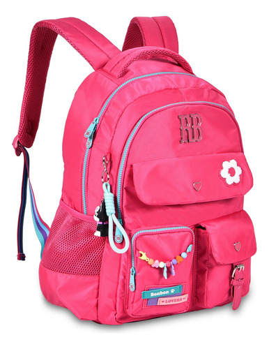 Mochila De Costas Rebecca Bonbon Com Bolso Anti Furto Rosa