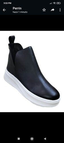 Botin Urbano Casual De Piel Color Negro. Via Libera.