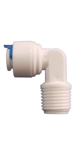 Codo Pvc Conector 1/4 Npt X Racor 1/4 Acople Rapido Filtro