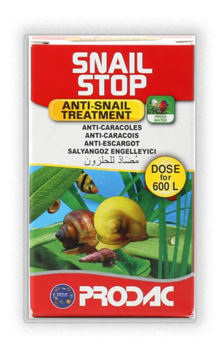 Imagem 1 de 3 de Suplemento Prodac Snail Stop 30ml Mata Caramujo Caracol
